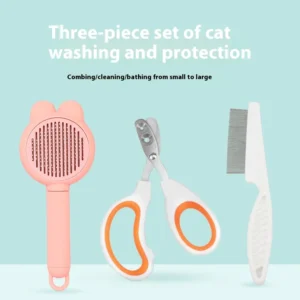 Kit de Toilettage Complet pour Chat – 3 Pièces