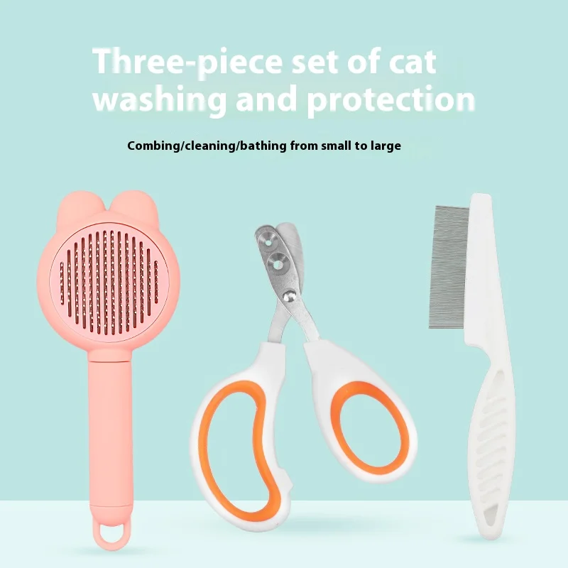 Kit de Toilettage Complet pour Chat – 3 Pièces